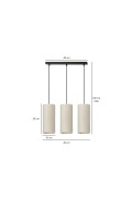 Lampa wisząca BENTE 3 BL WHITE