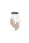 Lampa wisząca BENTE 4 BL PREMIUM ROSE