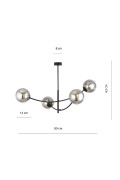 Lampa sufitowa HUNTER 4 BLACK/GRAFIT