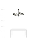 Lampa sufitowa HUNTER 6 BLACK/STRIPE - Emibig