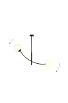 Lampa sufitowa HUNTER 2 BLACK/OPAL - Emibig