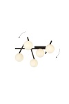 Lampa sufitowa SMART 5 BLACK/OPAL - Emibig