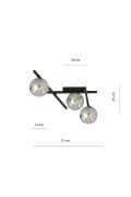 Lampa sufitowa SMART 3 BLACK/GRAFIT