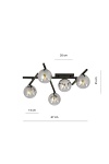 Lampa sufitowa SMART 5 BLACK/GRAFIT - Emibig