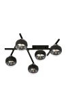 Lampa sufitowa SMART 5 BLACK/STRIPE - Emibig