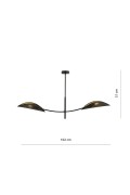 Lampa sufitowa LOTUS 2 BLACK/GOLD