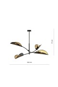 Lampa sufitowa LOTUS 4 BLACK/GOLD