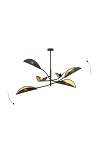 Lampa sufitowa LOTUS 6 BLACK/GOLD - Emibig