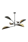 Lampa sufitowa LOTUS 6 BLACK/GOLD