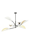 Lampa sufitowa LOTUS 6 WHITE/GOLD - Emibig
