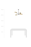 Lampa sufitowa LOTUS 4 BLACK/RATTAN - Emibig