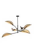 Lampa sufitowa LOTUS 6 BLACK/RATTAN