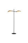 Lampa podłogowa LOTUS LP2 BLACK/RATTAN - Emibig