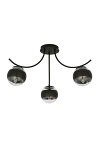 Lampa sufitowa BOSTON 3 BLACK/STRIPE - Emibig