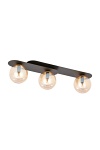 Lampa sufitowa PLAZA 3 BLACK/MIODOWY - Emibig