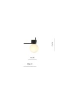 Lampa sufitowa IMAGO 1G BLACK/OPAL