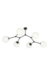 Lampa sufitowa SPACE 6 BLACK/OPAL - Emibig