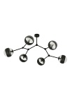 Lampa sufitowa SPACE 6 BLACK/STRIPE - Emibig