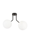 Lampa sufitowa NOVA 2 BLACK/OPAL - Emibig