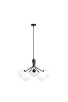 Lampa wisząca NOVA 5 BLACK/OPAL - Emibig