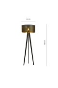 Lampa podłogowa ASTON LP1 BLACK/GOLD