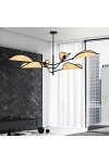 Lampa sufitowa VENE 6 BLACK/RATTAN - Emibig
