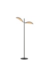 Lampa podłogowa VENE LP2 BLACK/RATTAN - Emibig