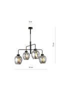 Lampa sufitowa LUKKA 4 BLACK/GRAFIT