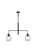 Lampa sufitowa LUKKA 2 BLACK/TRANSPARENT