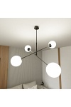 Lampa sufitowa LINEAR 4 BLACK/OPAL - Emibig