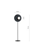 Lampa podłogowa OSLO LP BLACK/OPAL