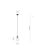 Lampa sufitowa ASTRAL 1 BL TRANSPARENT