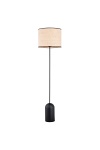 Lampa podłogowa ASPEN LP1 BLACK/RATTAN - Emibig