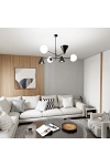 Lampa sufitowa HERMES 6 BLACK - Emibig