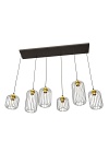 Lampa wisząca VANDER 6 BL GOLD - Emibig