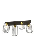 Lampa sufitowa BARN 4 BL GOLD