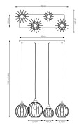 Lampa wisząca NANDO 4 BL GOLD