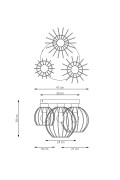 Lampa sufitowa NEST 3PREM BL GOLD