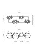 Lampa sufitowa NEST 4 BL