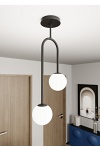 Lampa sufitowa ATRIA 2 BL OPAL - Emibig