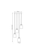 Lampa wisząca TARGET 4 PREM BL