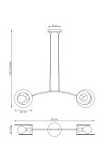 Lampa wisząca SKIVA 2 WH