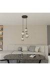 Lampa wisząca VERDI 4PREM BL GRAFIT - Emibig
