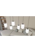 Lampa wisząca VERDI 4PREM BL OPAL