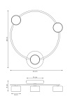Lampa sufitowa LUCIO 3 BL - Emibig