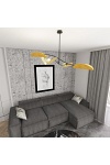 Lampa sufitowa LOTUS 4 BL MUSTARD - Emibig