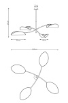 Lampa sufitowa LOTUS 4 BL MUSTARD - Emibig