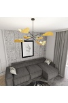 Lampa sufitowa LOTUS 6 BL MUSTARD - Emibig