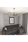 Lampa sufitowa LOTUS 6 BL NATURAL - Emibig