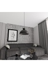 Lampa wisząca LUNARO 1L BL BLACK - Emibig